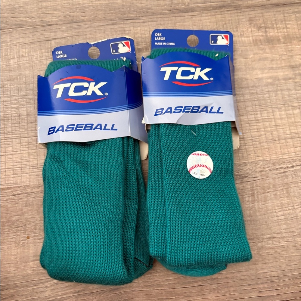 TCK baseball knee high socks NWT 2 pair